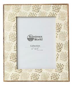 Photo frame Romimex Golden Wood Bone 23 x 28 x 2 cm