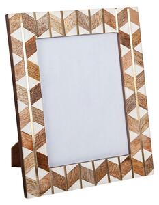 Photo frame Romimex Brown Beige Wood Resin 15 x 20 x 2 cm