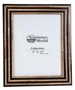 Photo frame Romimex Black Beige Resin MDF Wood 26 x 31 x 2 cm