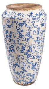 Vase Romimex Blue White Porcelain 21 x 37 x 21 cm With handles