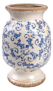 Vase Romimex Blue White Porcelain 18 x 27 x 18 cm