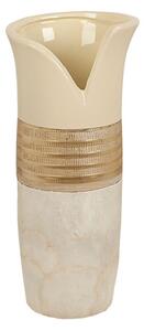 Vase Romimex Champagne Mother of pearl Ceramic 13 x 29 x 12 cm