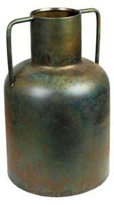 Vase Romimex Antique Brown Metal 23 x 36 x 23 cm With handles