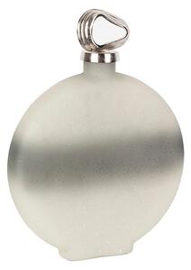 Bottle Romimex Beige Silver Glass Aluminium 30 x 40 x 7 cm With lid