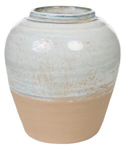 Vase Romimex Blue Beige Terracotta 22 x 24 x 22 cm