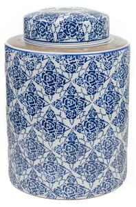 Tin Romimex Blue White Porcelain 20 x 28 x 20 cm