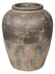 Vase Romimex Brown Grey Terracotta Aged finish 26 x 32 x 26 cm