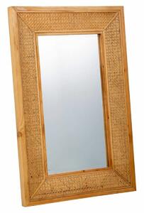 Wall mirror Alexandra House Living Fir wood MDF Wood 4 x 90 x 60 cm