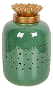 Tin Romimex Green Ceramic 15 x 24 x 15 cm With lid