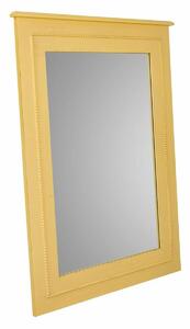 Wall mirror Alexandra House Living Yellow Glass Fir wood 3 x 90 x 70 cm