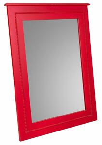 Wall mirror Alexandra House Living Red Glass Fir wood 3 x 90 x 70 cm