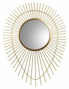 Wall mirror Alexandra House Living Golden Metal Glass 6 x 105 x 77 cm