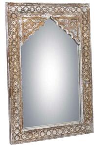 Wall mirror Alexandra House Living White Grey Mango wood 4 x 90 x 60 cm