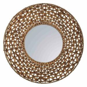 Wall mirror Alexandra House Living Brown Water hyacinth 3 x 61 x 61 cm