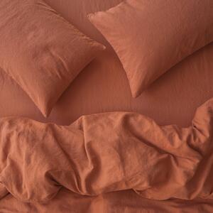 Burnt Orange Linen Blend Duvet Cover | Single | Piglet in Bed