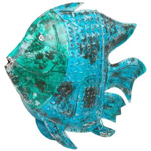 Decorative Figure Alexandra House Living Blue Mango wood Fish 10 x 80 x 105 cm