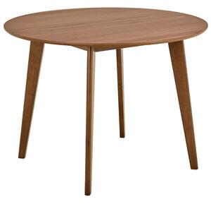 Riga Small Wooden Round Dining Table In Walnut