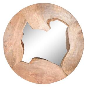 Wall mirror Home ESPRIT Natural Mango wood Mirror Bali 90 x 8 x 90 cm