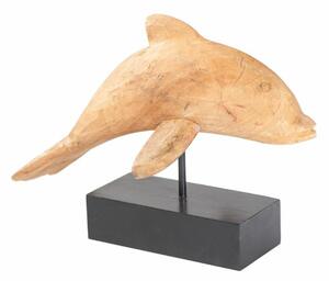 Decorative Figure Alexandra House Living Natural Metal Mango wood Dolphin 17 x 27 x 35 cm