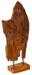 Decorative Figure Alexandra House Living Natural Teak Indian Man 13 x 60 x 30 cm