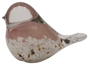 Decorative Figure Romimex Pink Glass Bird