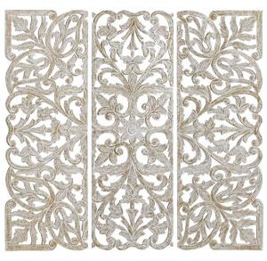 Wall Decoration DKD Home Decor Golden White Iron Romantic MDF Wood (40 x 2 x 120 cm)