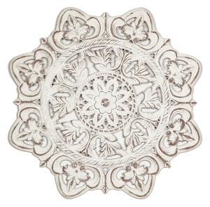 Wall Decoration Romimex White MDF Wood 60 x 60 x 2 cm