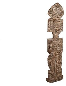 Sculpture Romimex Natural Suar wood 33 x 180 x 33 cm Tribal