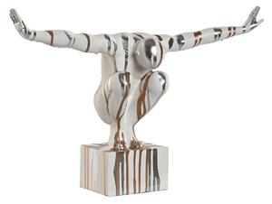 Decorative Figure Home ESPRIT White Golden Silver Men 49 x 16 x 33 cm