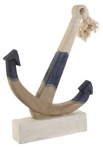 Decorative Figure Home ESPRIT Blue White Grey Anchor Mediterranean 37,5 x 7,5 x 52 cm