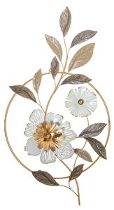 Wall Decoration Alexandra House Living White Golden Metal Flower 50 x 90 x 6 cm