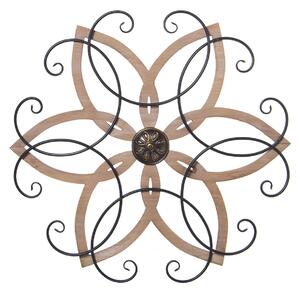 Wall Decoration Alexandra House Living Natural Wood Metal Iron 60 x 3 x 60 cm