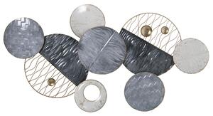 Wall Decoration Alexandra House Living White Grey Golden Metal Circles 91 x 4,5 x 49 cm