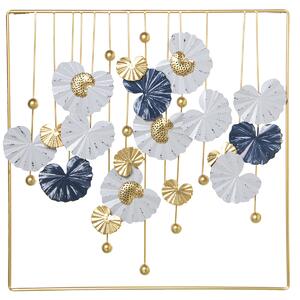 Wall Decoration Alexandra House Living Blue White Metal Flower 60 x 4 x 60 cm