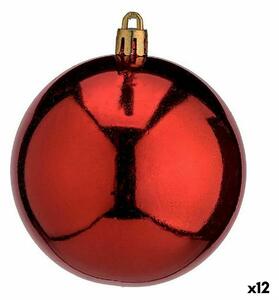 Set of Christmas balls Red Plastic Ø 8 cm (12 Units)