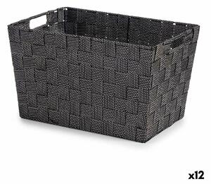 Basket Kipit A3-6875 Black Cloth 25 x 20 x 35 cm (12 Units)