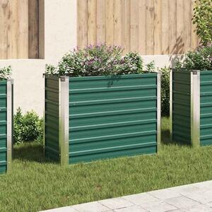 Modenza 100 x 40 x 77cm Garden Galvanised Steel Planter in Green