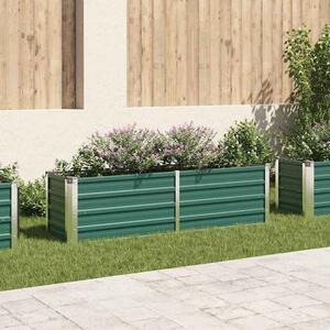 Modenza 160 x 40 x 45cm Garden Galvanised Steel Planter in Green