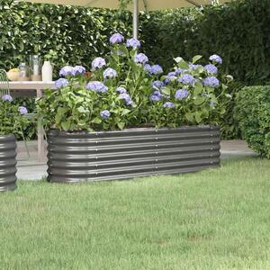 Modenza Oval 152 x 40 x 36cm Garden Galvanised Steel Planter in Grey