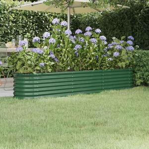Modenza Oval 224 x 40 x 36cm Garden Galvanised Steel Planter in Green
