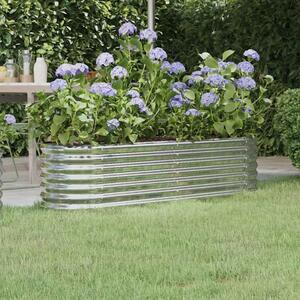 Modenza Oval 152 x 40 x 36cm Garden Galvanised Steel Planter in Silver