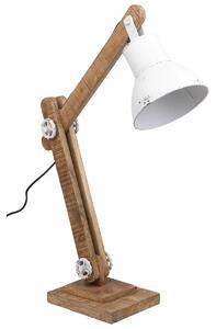 Flexo/Desk lamp Alexandra House Living White Metal Iron Mango wood 22 x 79 x 17 cm