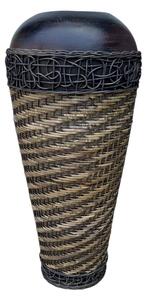 Floor vase Romimex Brown Rattan Terracotta 30 x 80 x 30 cm