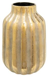 Vase Romimex Golden Porcelain Stripes 25 x 35 x 25 cm