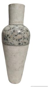 Floor vase Romimex White Grey Terracotta 34 x 100 x 34 cm