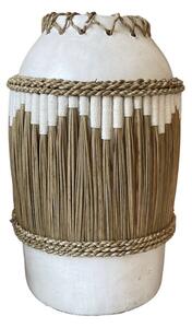 Vase Romimex White Natural Ceramic Natural Fibre 27 x 40 x 27 cm