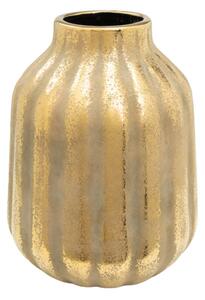 Vase Romimex Golden Porcelain Stripes 21 x 27 x 21 cm