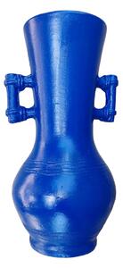 Vase Romimex Cobalt blue Ceramic 20 x 40 x 22 cm With handles