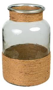 Vase Romimex Brown Transparent Jute Glass 20 x 31 x 20 cm