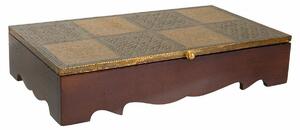 Jewelry box Alexandra House Living Dark brown Brass Mango wood MDF Wood 20 x 7 x 33 cm